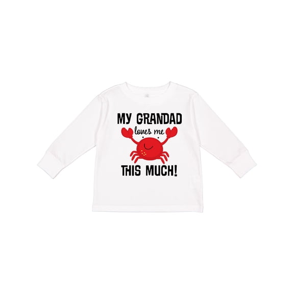 Inktastic Grandad Loves Me Grandchild Crab Boys or Girls Long Sleeve Toddler T-Shirt