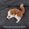 thumbnail image 3 of U by Bedsure Cooling Cotton Waffle Queen Size Blanket - Lightweight Breathable Summer Blanket of Rayon Derived from Bamboo for Hot Sleepers, Dark Grey, 90x90 inches, 3 of 8