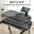 Roleahu Treadmill with Desk,Adjustable Height Folding Treadmill with