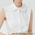 thumbnail image 2 of LoudSung False Collar Detachable Half Shirt Blouse Fake Collar Double Layer Ruffle Dickey Elegant for Women Girls, 2 of 7
