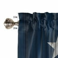 thumbnail image 5 of Texas Stars Kitchen Valances for Windows 42x18 Inch Kitchen Curtains Valances Rod Pocket Navy Blue Red Retro Gray Wooden Bathroom Window Valances for Window Treatment Decor, 5 of 6