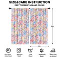 thumbnail image 2 of Blackout Kids Curtains,Pink Pioneer Flower Pattern Childrens Insulated Curtains Set Of 2,Bedroom Essentials,Toddler Room Decor 42x84in(106x213cm), 2 of 5