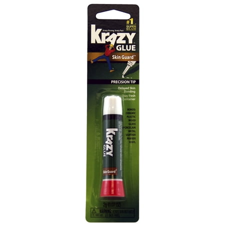 Elmer's Krazy Glue Skin Guard Instant Glue, Clear, 0.07 oz Tube