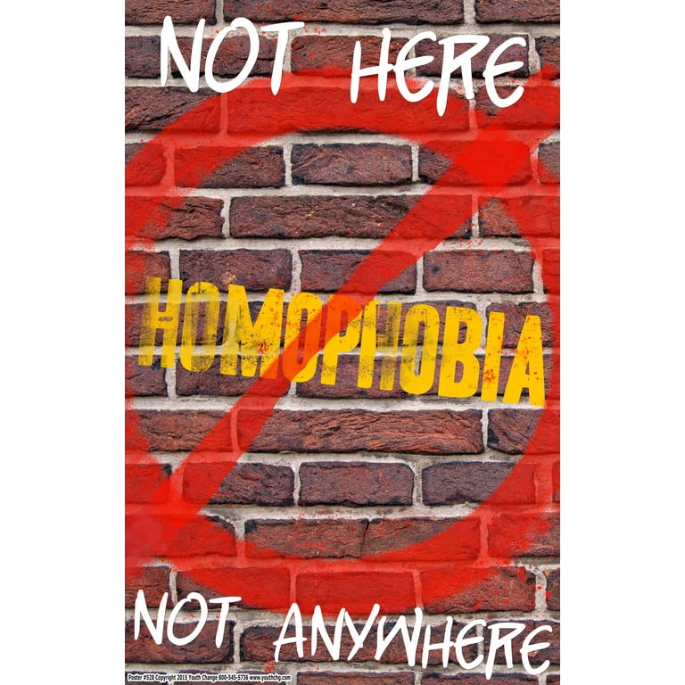 Youth Change Poster #528 Stop Homophobia Poster Builds Safety, Tolerance,  Acceptance of Diversity - Walmart.com