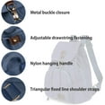 thumbnail image 5 of Canvas Drawstring Backpack Purse for Women Small Vintage Rucksack Multi-Pocket Laptop Daypacks for Travel Shopping Work Outdoor, 5 of 7
