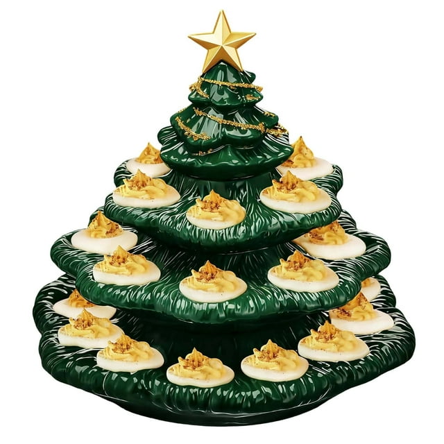 RKSTN A Tray Home Essentials Devil Egg Resin Christmas Tree Christmas Tree Devil Egg Platter Reusable Holiday Devil Tray