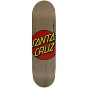 santa cruz skateboard deck classic dot grey 8.375" x 31.83"