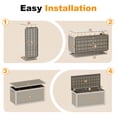 thumbnail image 7 of Joxxoaa 260 Gallon Resin Deck Box Outdoor Storage Box with Lockable Lid, Waterproof for Patio Cushions, Gardening Tools & Exercise Equipment(Grey), 7 of 7