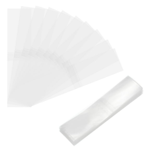 Uxcell 100Pcs Clear Perforated Shrink Band, 145x35mm Heat Shrink Wrap for Bottles and Jars Fits Cap Diameter 89-91mm, Jars Seal for Dropper Test Tube Bottles