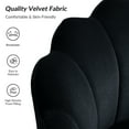 thumbnail image 6 of Seashell Upholstered Accent Chair Velvet Lounge Vanity Chair Metal Legs Home Living Room Bedroom, 6 of 10