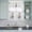 White, variant on 3 Piece Kitchen Curtains and Valances Set Farmhouse Wooden Grain Cafe Curtains 24 Inch Length Modern Country Cow Pig Chicken Valance & Tier Curtain for Living Room Bedroom Window 54"x18" 27"x24"*2