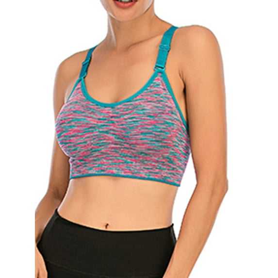 FUTATA Womens Yoga Sports Bra Padded Medium Support Workout Bras Running Tank Top Longline RacerBack Compression Bras,S-2XL