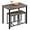 Drift Brown, variant on QRKD Industrial Dining Kitchen Table Set for 2 Breakfast Nook Table w/ 2 Stools for Dining Room Kitchen Small Space, Rustic Brown