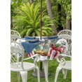 thumbnail image 2 of Outdoor Tablecloth with Umbrella Hole and Zipper, Merry Christmas Round Table Cloth 60 Inch Waterproof Tablecloth, Winter Boots Pine Cone Branches Berry Picnic Table Cover for Patio Camping, 2 of 7
