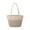 Beige, variant on Tote Bags for Women QTOCIO Cotton Rope Woven Handbag Large Capacity Daily Versatile Shoulder Bag Spliced Color Casual Woven Bag Beach Bag