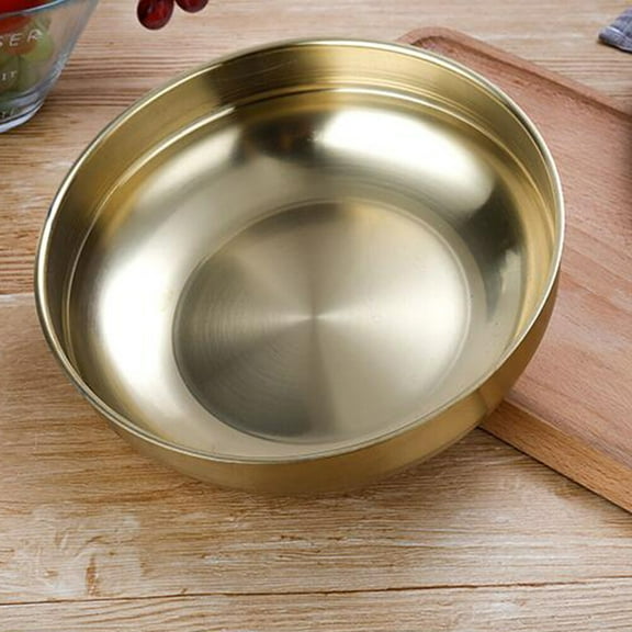 LOLIPPYY 1Pack Round 304 Stainless Steel Dipping Sauce Bowls for Home Use Mealtime 9in