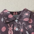 thumbnail image 6 of JAJAHO Toddler Boys Girls Easter Shirts For Kids Short Sleeve Bunny Print Summer Button Down Collar Polo T Shirt Cute Tops, 6 of 6