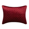 thumbnail image 7 of Levtex Home - Cross Stitch Velvet Red Quilt Set - King Quilt + Two King Pillow Shams - Cross Stitched Pattern - Quilt Size (106x92in.) and Pillow Sham Size (36x20in. ) - Reversible, 7 of 7