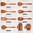 thumbnail image 2 of Juego De Utensilios De Madera Teca Para Cocinar. 9 Piezas Genérico MADERA TECA, 2 of 4