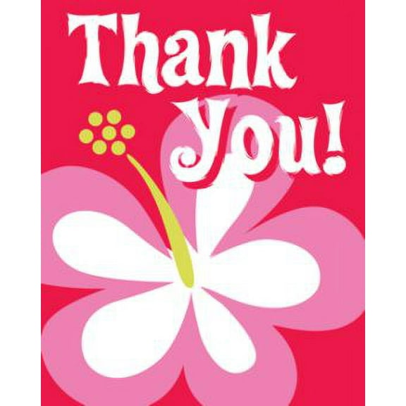 Creative Converting Hula Girl Thank You Notes, Multicolor, 5 H x 4 W