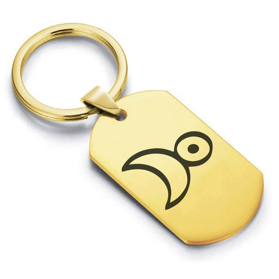 Stainless Steel Platinum Alchemy Symbol Dog Tag Keychain Circle Ring