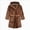A16_Brown, variant on Boys Girls Kids Hooded Bathrobe,Soft Flannel Loungewear Robe with Adjustable Tie,Cartoon Print,for Toddlers to Kids 2-12 Years Toddler Pajamas Gibobby,White,Size 11-12T