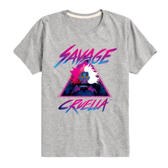 Disney Villains - Cruella Savage Boys' Short Sleeve Graphic T-Shirt