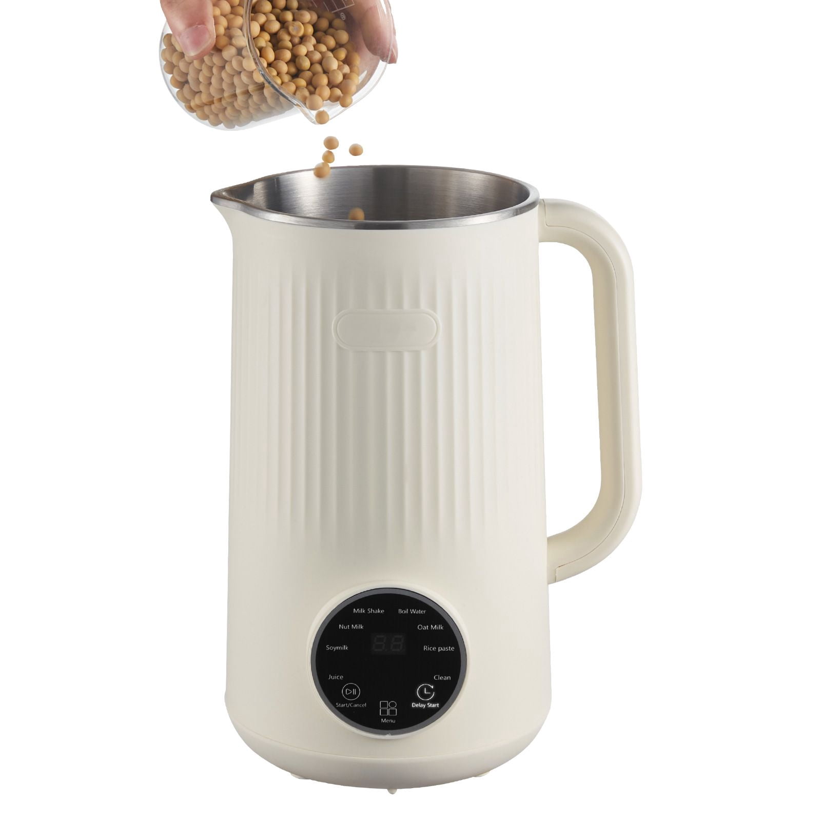 8-in-1 Nut Milk Maker 34 oz Capacity 10 Blades Soundproof Cover Self-Cleaning for Soy Almond Oat Milk