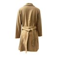 thumbnail image 7 of Winter Long Coat Double Trench Jacket With Lapel Belt And Inner For Cold Weather Outerwear Fashion winter clothing for women, 7 of 7