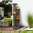 thumbnail image 6 of Alpine Corporation 4-Tier Cascading Pot & Bowl Fountain, Polyresin Brown, 11" x 11" x 11", 6 of 12