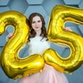 thumbnail image 2 of Globos dorados grandes de 32 pulgadas con figuras de 18, 20, 30, 40, 50, 60, 70, 80 y 90 años para adultos, cumpleaños, aniversario, decoración, bolas con números, suministros, 2 of 5