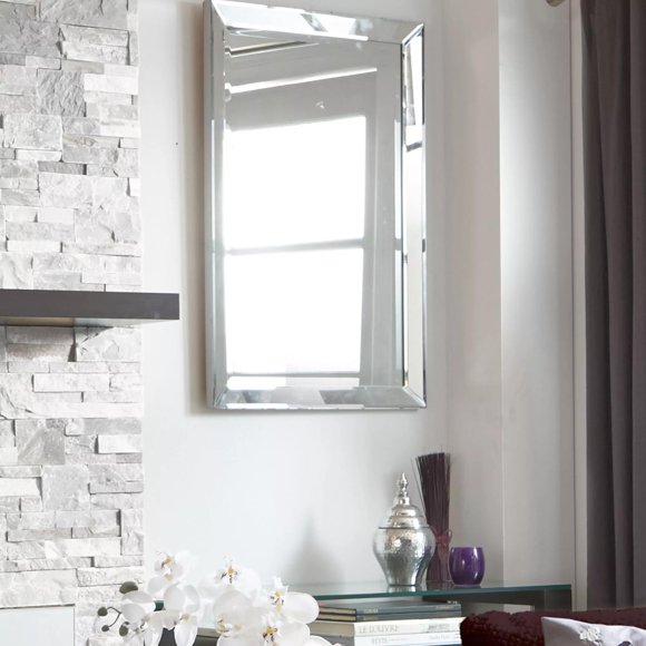 Bouclair Reflective Frameless Mirror 24 X 36 in (60.9 X 91.4 cm)