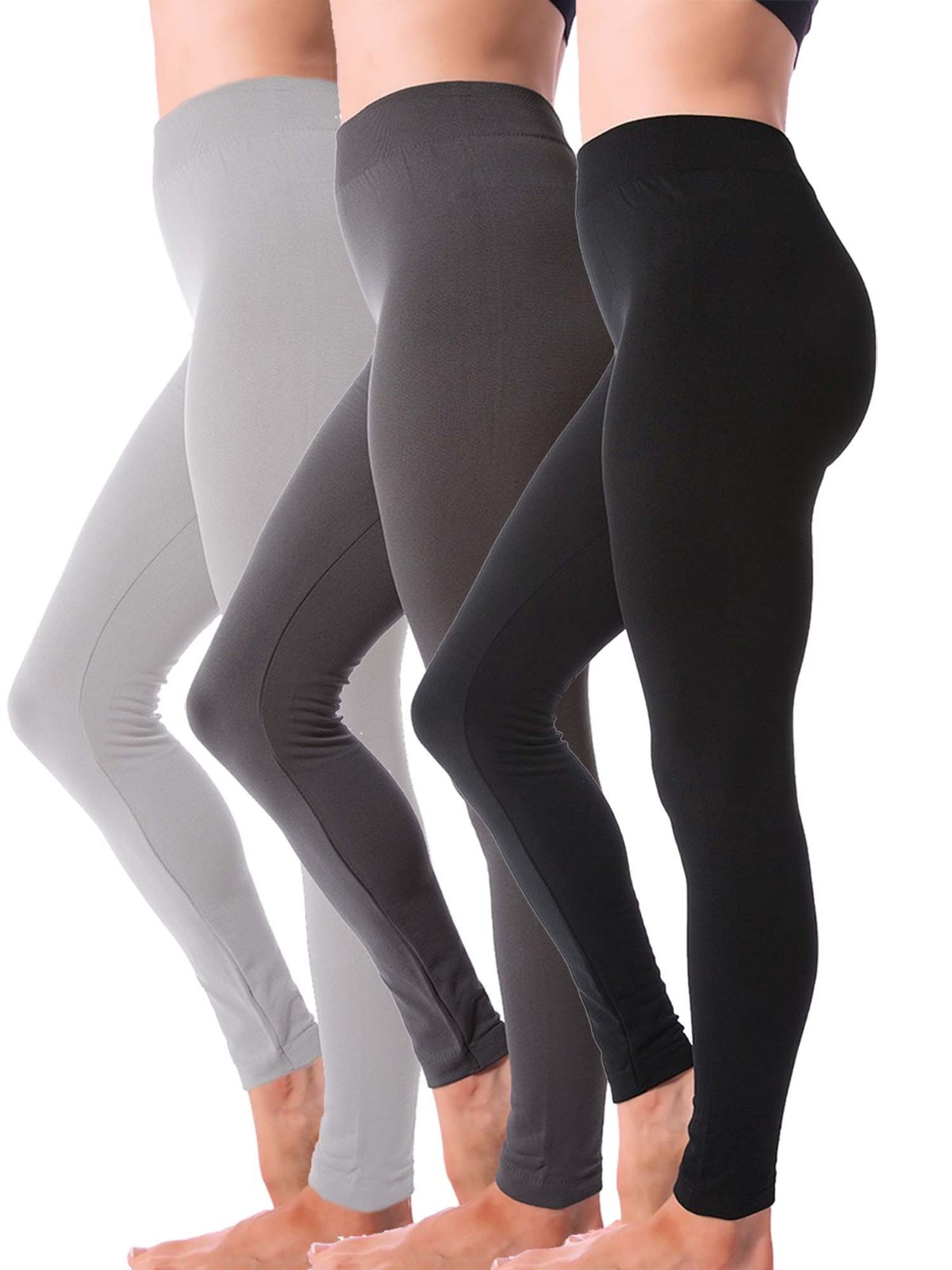 Emprella Womens Leggings Fleece Lined, Leg Warmers Black (3 Pack)  (Small/Medium, 3 Pack Black) at  Women's Clothing store