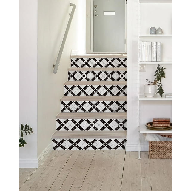 Stair Decals Stair Riser Stickers Peel and Stick Vinyl .&#;W x .&#;H x