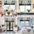 thumbnail image 5 of Turquoise Forest Farmhouse Short Window Curtain Valances, Vintage Foggy Woods Tree Mysterious Rod Pocket Kitchen Valances for Living Room Bedroom Bathroom Cafe 42" x 12", 5 of 8