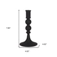 thumbnail image 5 of HomeRoots 608415 8 in. Black Glass Tabletop Taper Candlestick, 5 of 5