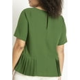 thumbnail image 2 of ELOQUII Women's Plus Size Pleated Hem Top, 2 of 6