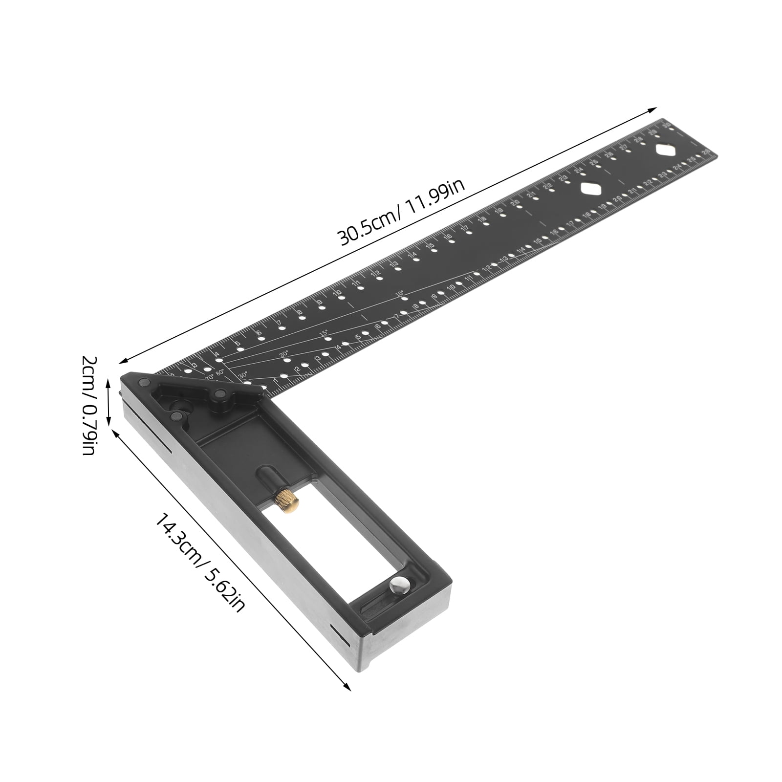 Swing Angles Protractor Woodworking Tool Angle Finder Rotatable Ruler for Work Projects