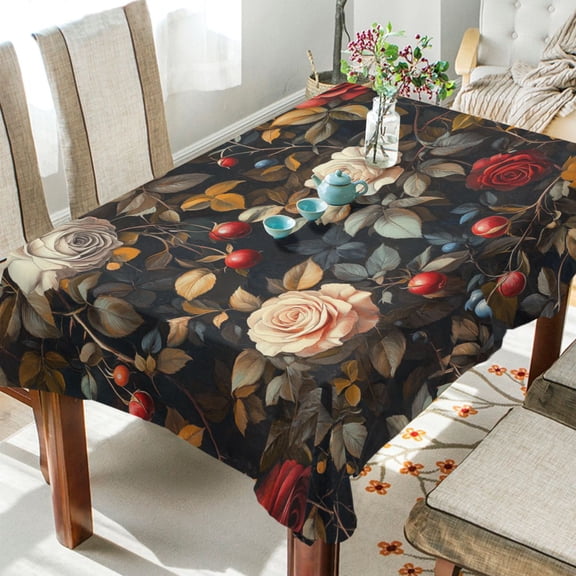 BZSMCE Square Tablecloth Colorfull Blossom Pattern Pattern Tableclothes