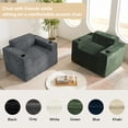 thumbnail image 5 of 41.5"Boneless Chair, Gray Single Sofa, Corduroy Cloud Sofa for Living Room, 2 Cup Holders, 2 Storage Pockets, No Assembly Required, 5 of 10