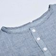 thumbnail image 4 of Camisas Para Hombre Manga Corta Hombre Ropa de estilo casual Color sólido Cuello redondo Camisa de manga larga Primavera y otoño Hombre (Blue, 3XL), 4 of 6