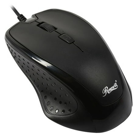 - Rosewill RM-D2U Mouse - Optical - Cable - Black - USB - 2000 dpi - Scroll Wheel - 4 Button(s) - Symmetrical