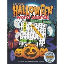 Halloween Word Search Puzzle Book: Large Print Halloween Word Search Puzzle Book for Kids & Adults from Easy to Hard Levels. With Solutions and Bonus Coloring Pages. Perfect Halloween Gift. (Paperback