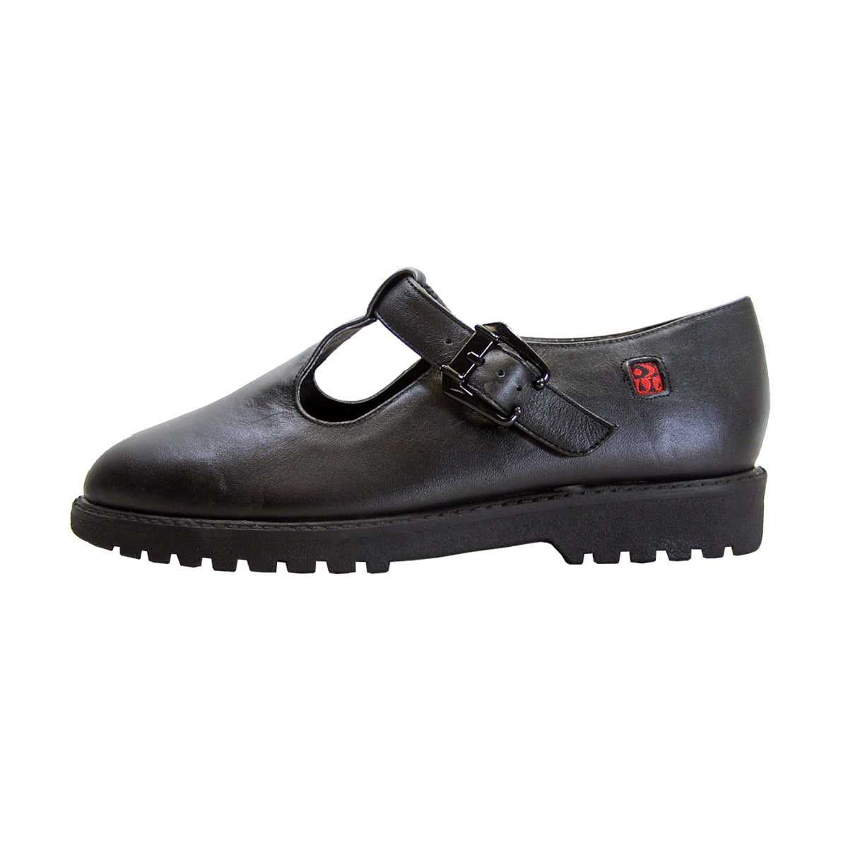24 HOUR COMFORT Lela Women's Wide Width Leather Shoes BLACK 5.5