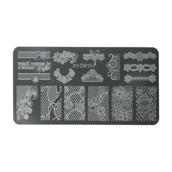 Unique Bargains 1 Pc Colorful Nail Art Stamp XY-DB15 Silver Tone