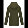 thumbnail image 4 of Chaqueta Impermeable para Mujer, Cortavientos con Capucha, Ideal para Senderismo, Viajes y Actividades Al Aire Libre. Verde XXL, 4 of 9