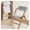 Style-2, variant on Folding Chairs with Cushion,Solid Wood Padded Foldable Chair Stools Dinings Chairs Portable and Assembled Seat for Guests Kitchen Office Wedding