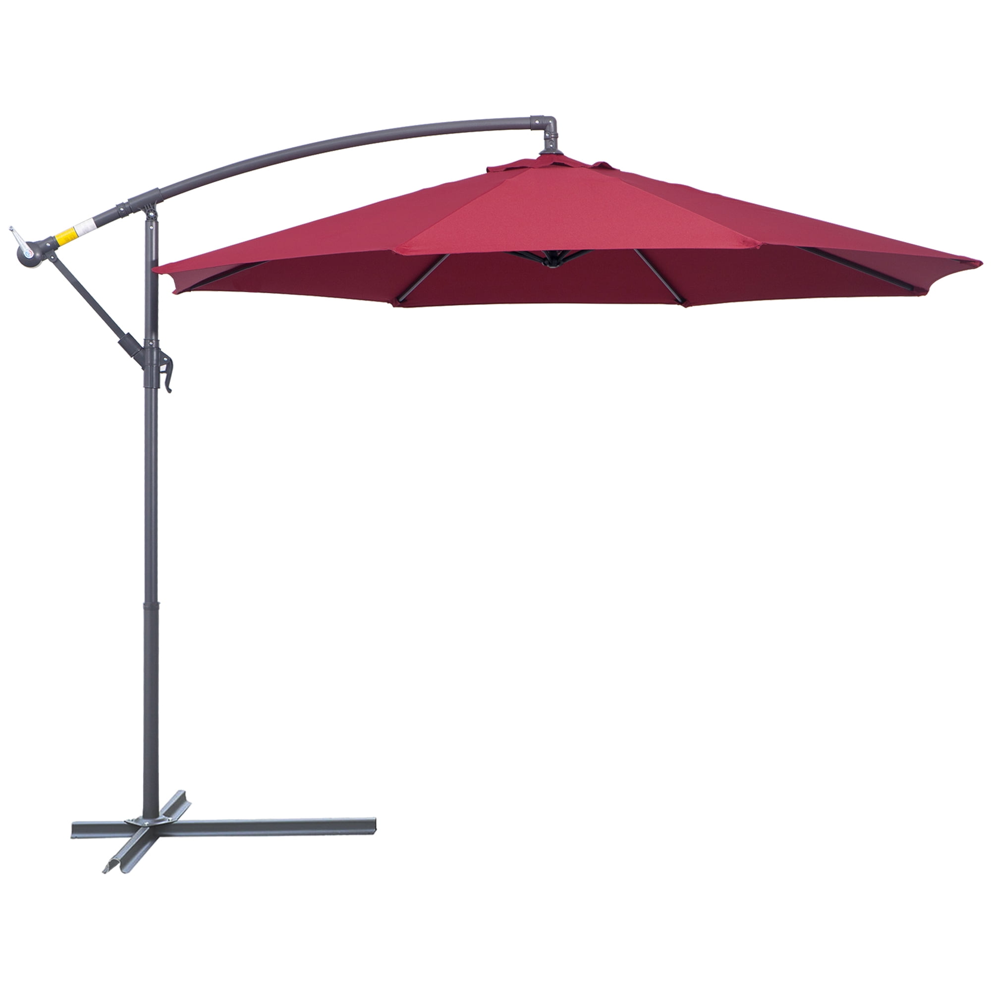 Outsunny Outdoor Crank Umbrella Deck Sun Protection Shade Canopy w