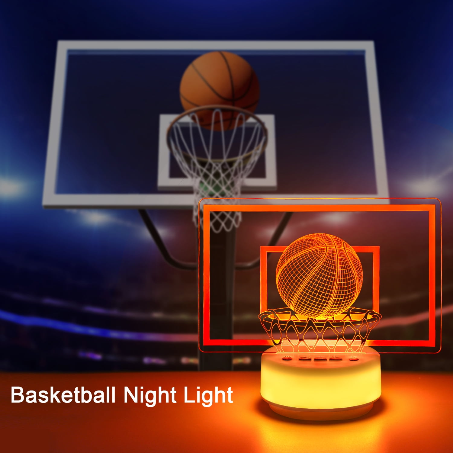 Basketball Night Light for Boys, 3D Illusion Led Lamp 14 Colors Bedroom Sports Decor Lamp with Remote Control /Buttons +Timer +Dim Function, Basketball Gifts Birthday Xmas Holiday Gift for Boys/Girls
