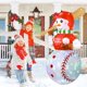 thumbnail image 5 of Muñeco de nieve inflable navideño con diseño de béisbol, 180 cm, con LED, 5 of 6